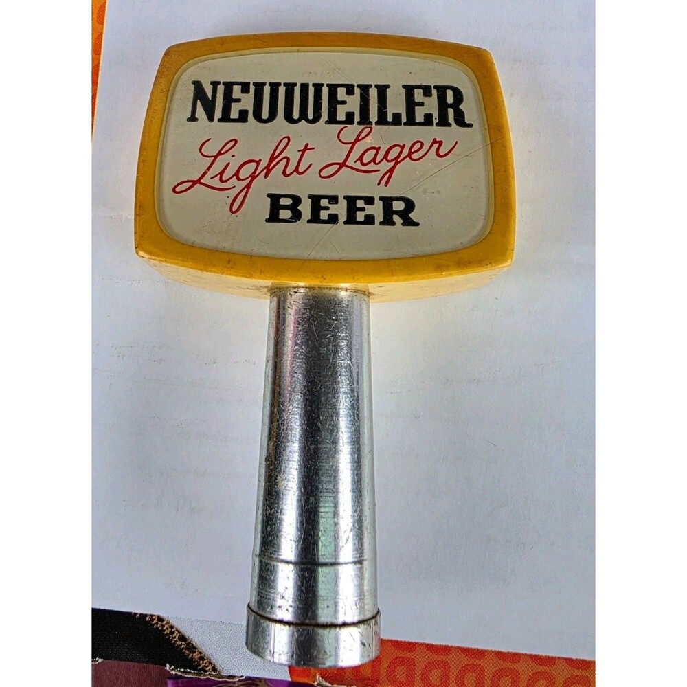 Neuweiler Light Lager Beer Tap Handle Knob w/ Threaded Metal Stem